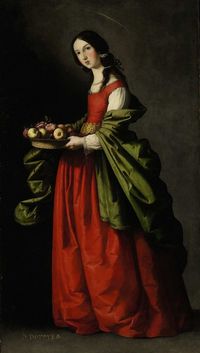 Święta Dorota z koszem jabłek i róż