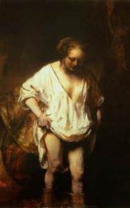  Rembrandt van Rijn, Kobieta kąpiąca się w strumieniu
